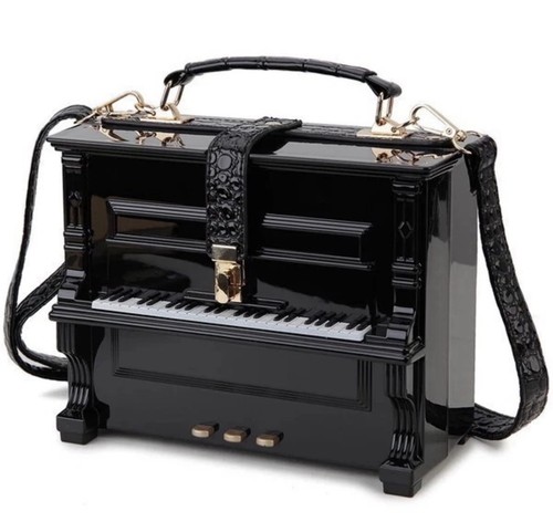 Women black piano shaped - black, top