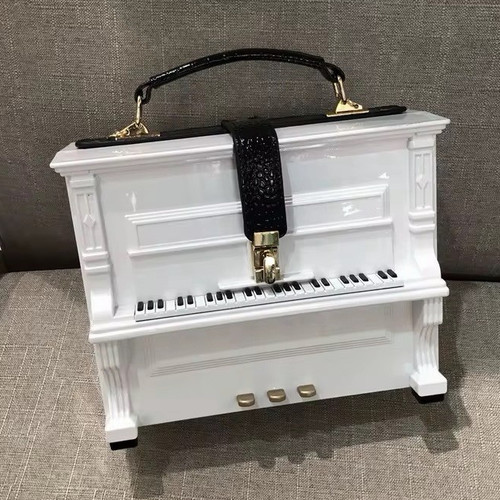 Piano shaped handbag - shaped, with