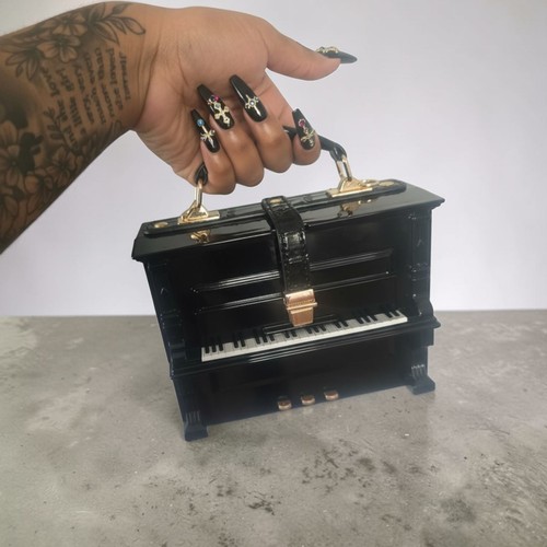 Black piano shaped - piano, top
